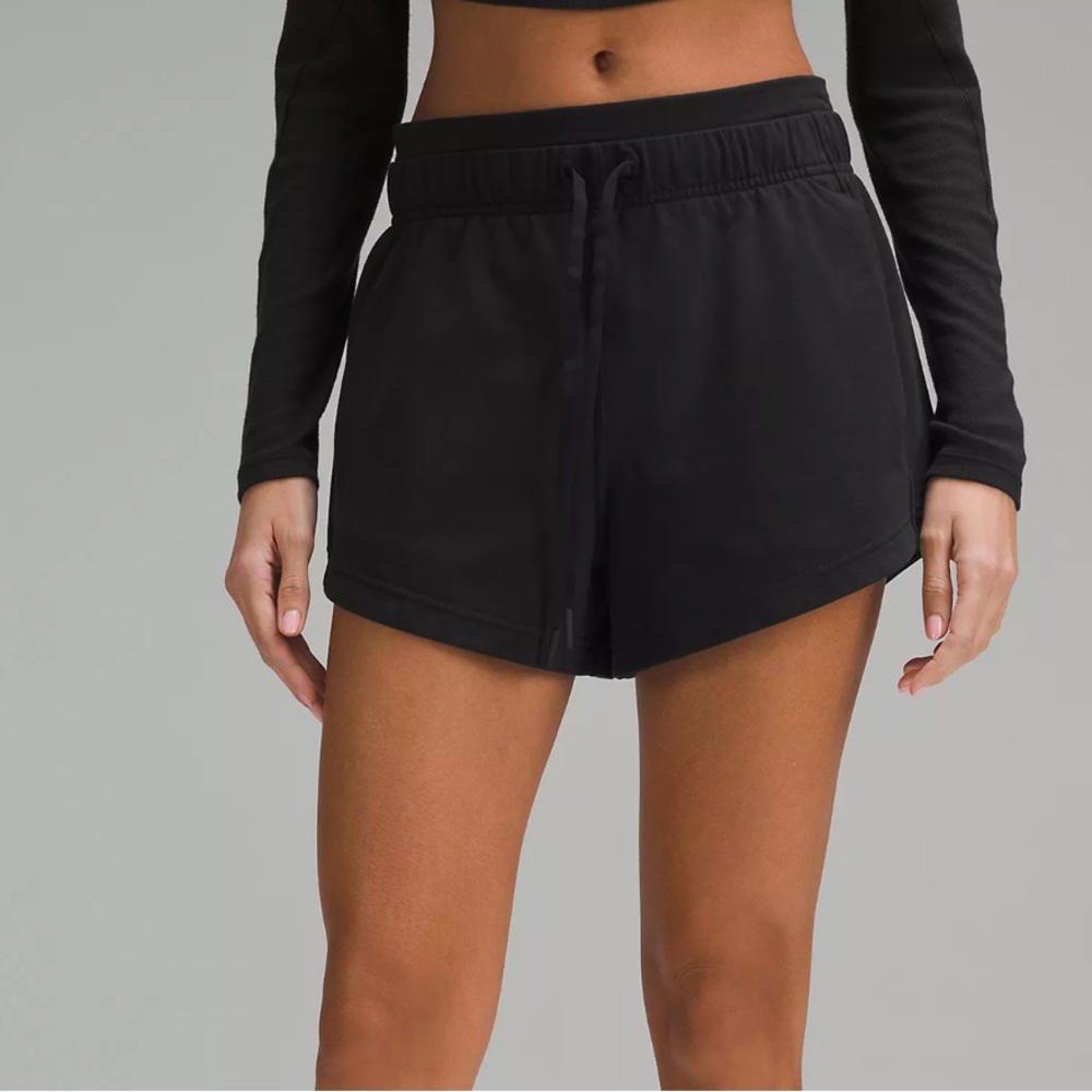 lululemon athletica Inner Glow High Rise Green Athletic 3” inseam Shorts